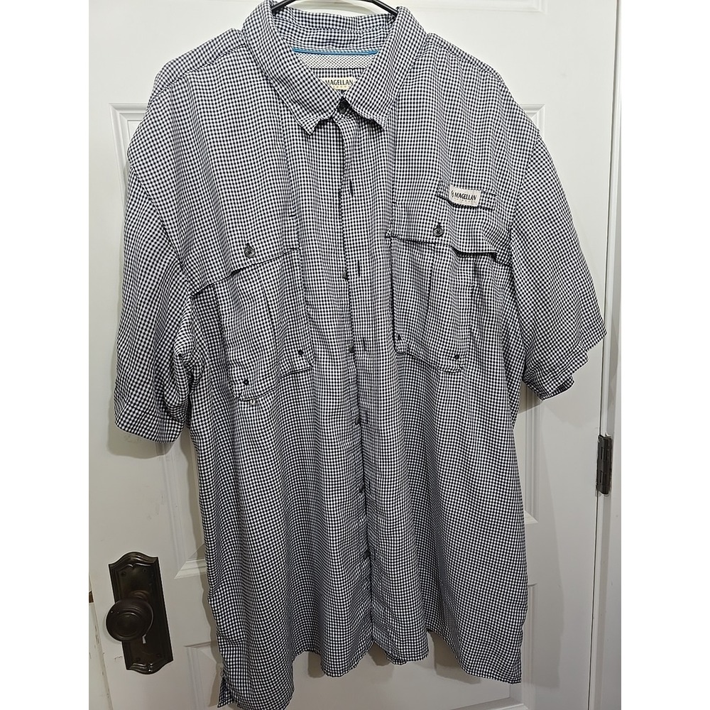 MAGELLAN Fish Gear Angler Fit Vented Fishing Shirt Mens Sz 2XL